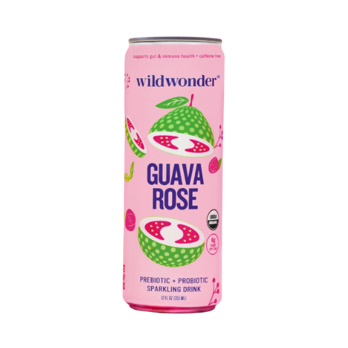 wildwonder Guava Rose Sparkling Juice Prebiotic + Probiotic Drink